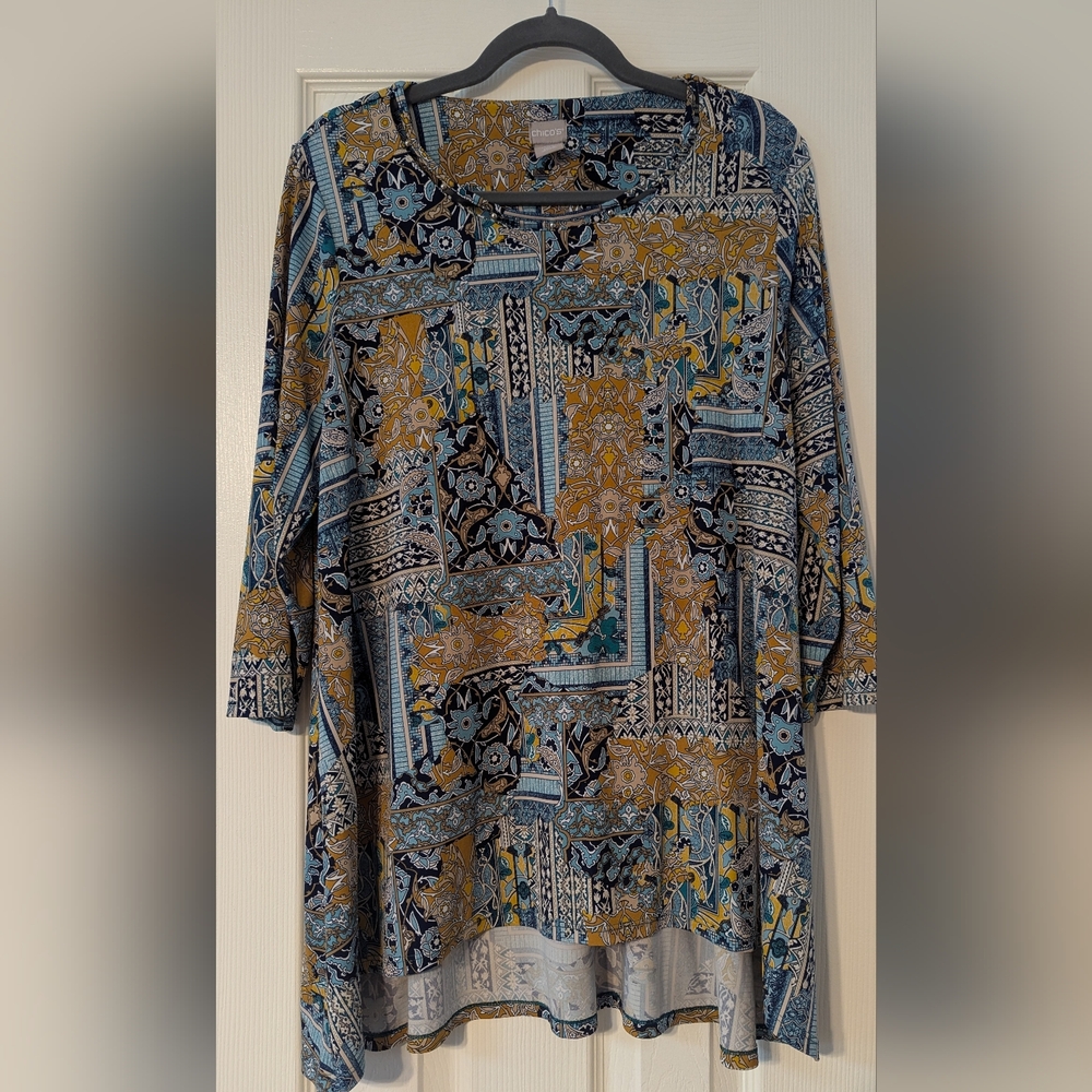 Chico's multi colored blouse.